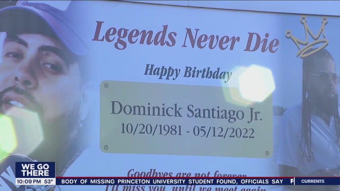 Family erects billboard on New Jersey highway to honor slain loved one
